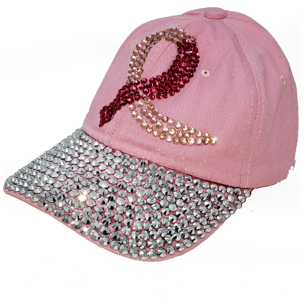 Pink Ribbon Rhinestone Hope Hat